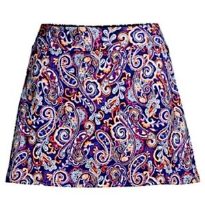 Lands’ End Petite Tummy Control Chlorine Resistant Swim Skirt 10P GUC